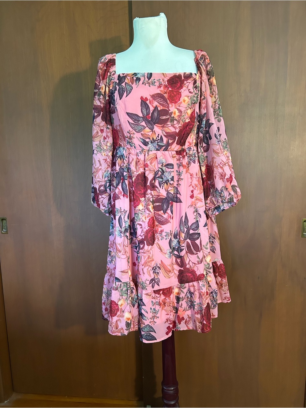 Torrid Floral Pink Smocked Dress